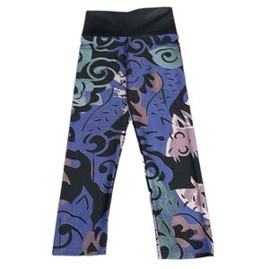 FUNK ROBB CROP HIGH RISE LEGGINGS made in CANADA printed designer Sze XS NWT🎄